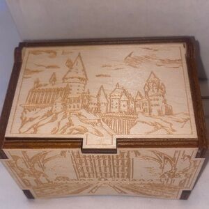 Wooden Harry Potter Engraved Music Box